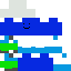 blue guy holding iron block