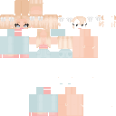 blonde flipped hair & jeans