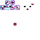 Bubble with tongue (the amazing digital circus) dramatic lighting 128x128