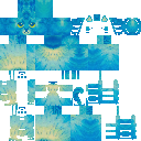 Louis Wain's Blue Cat Drawing Skin