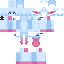 Girl Cyan Axolotl (Human Player Mobs)