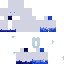 White blob with blue
