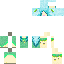 Simple green and blue forest fairy skin