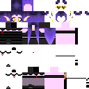 girly purple long sock black