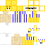 yellow guy with glasses and stripe shirt and pants
