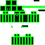 My own green binary robot blob