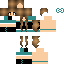 Girl In Minecraft Cyan