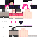 Pink and black haired emo Girl